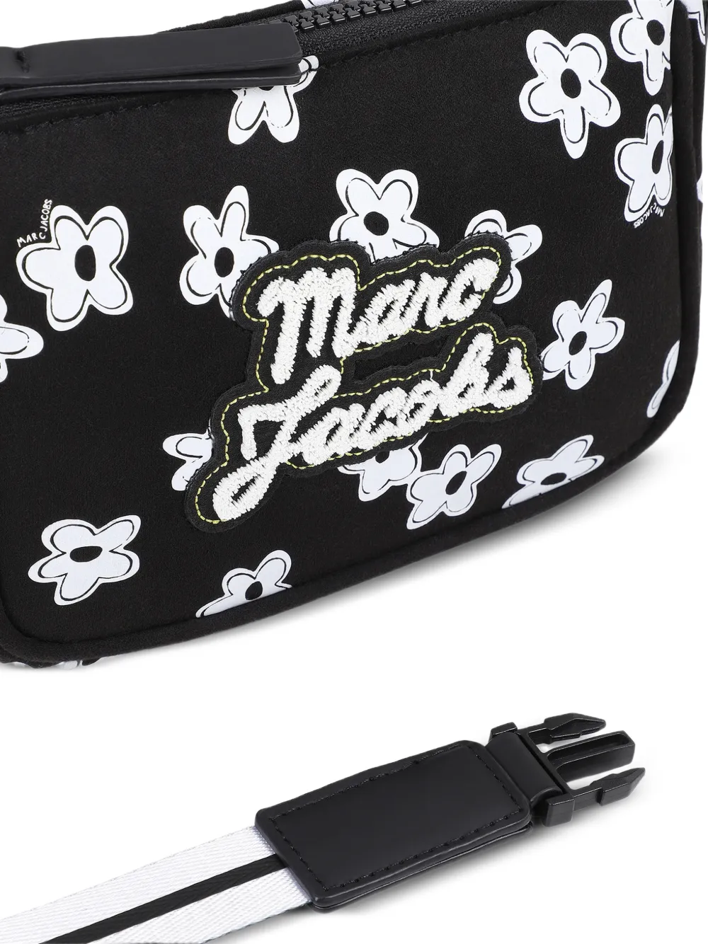 Marc Jacobs Kids Crossbodytas met bloemenprint en logo Zwart