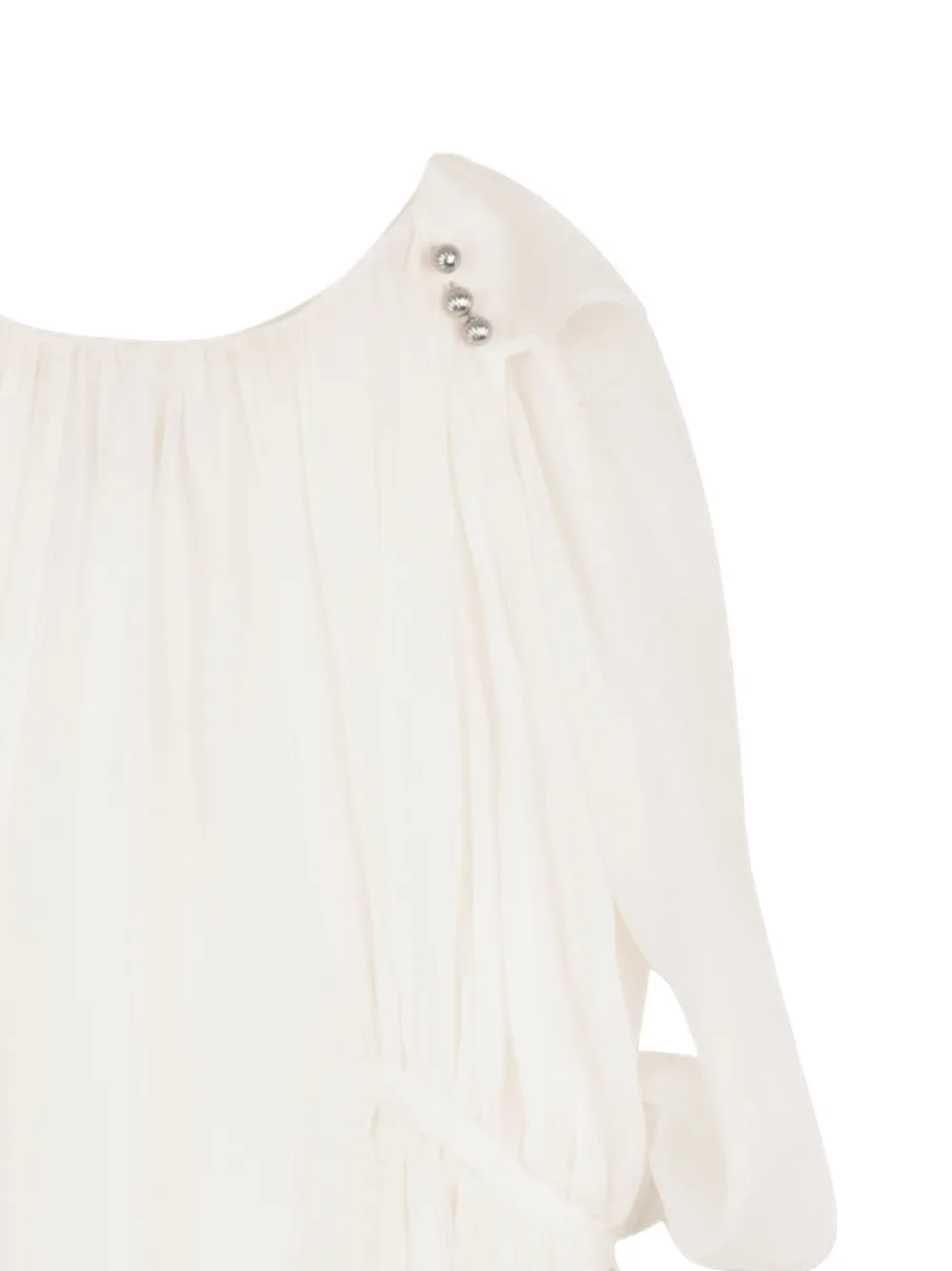  Lanvin Enfant Gathered Dress - White 