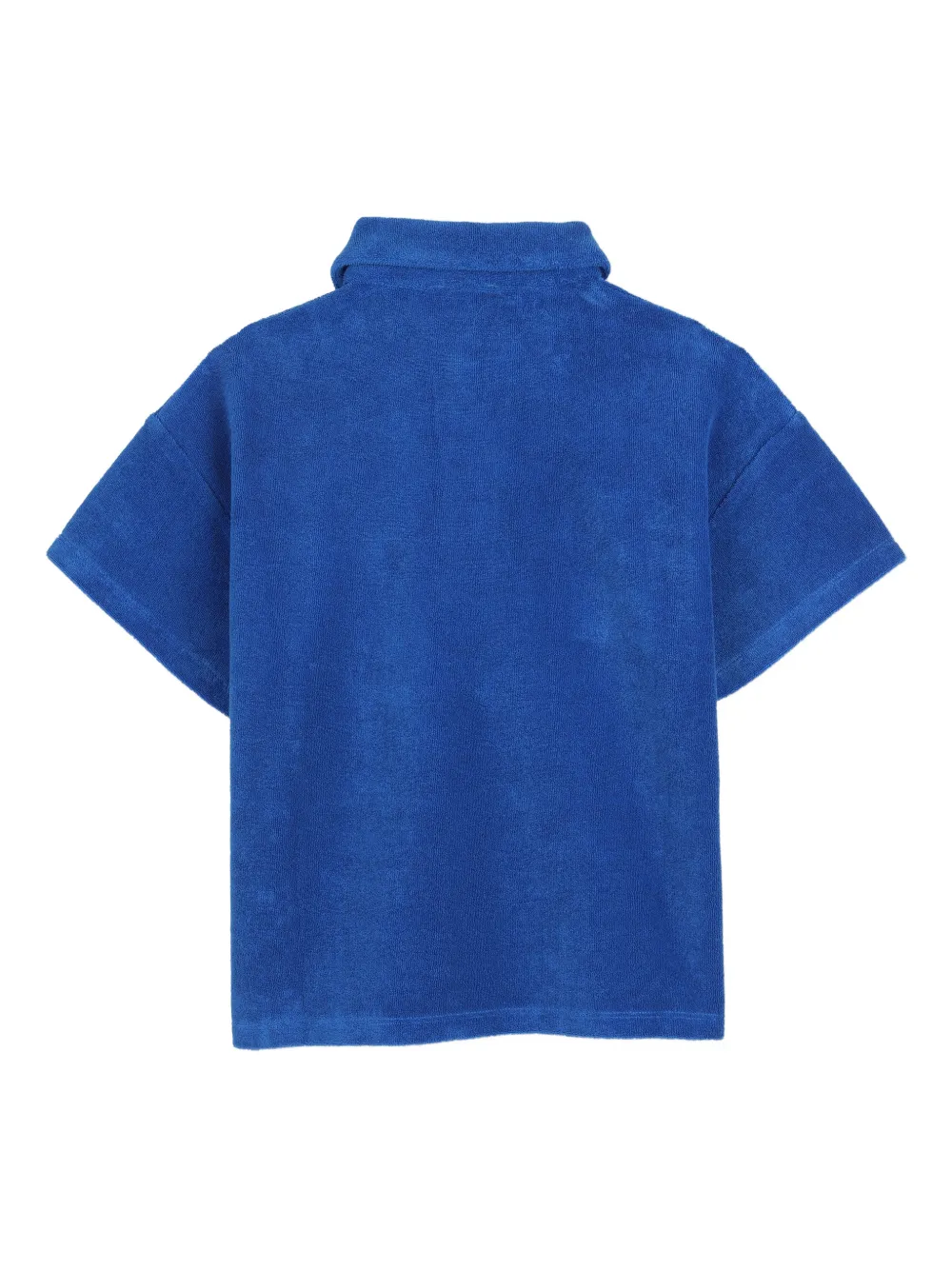  Kenzo Kids Panda-appliqué Polo Shirt - Blue 