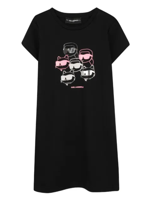 Karl Lagerfeld Kids robe-t-shirt à imprimé graphique