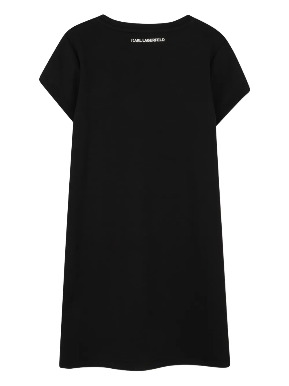 Karl Lagerfeld Kids T-shirt jurk met print Zwart