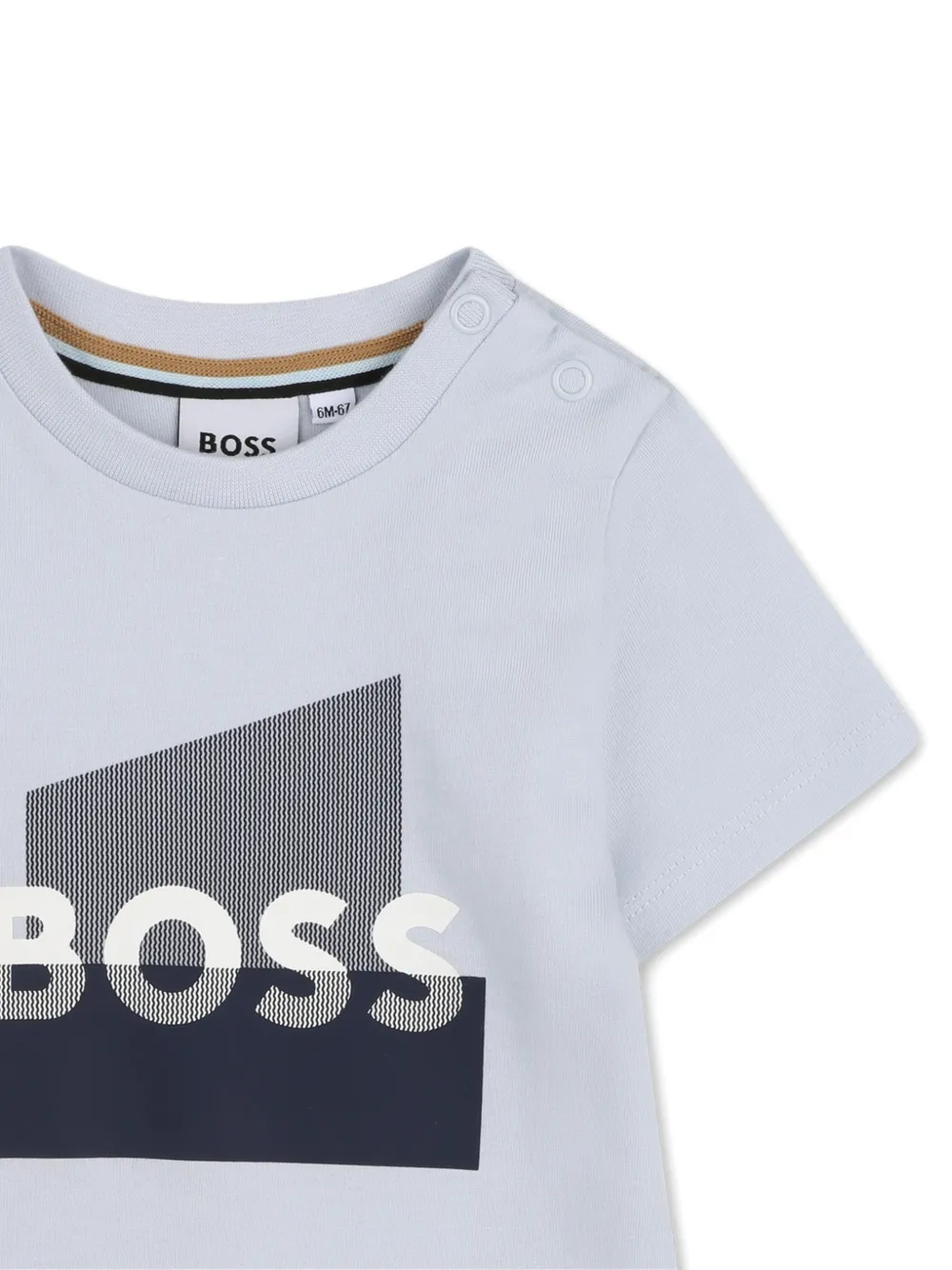 BOSS Kidswear Grafisch T-shirt met korte mouwen Blauw