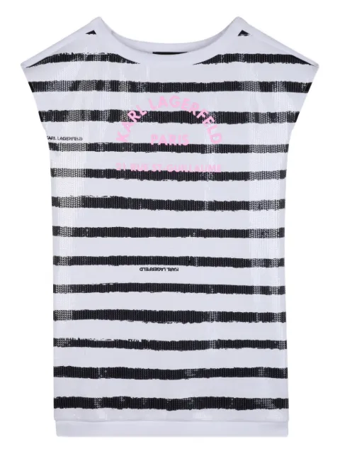 Karl Lagerfeld Kids vestido bordado con lentejuelas