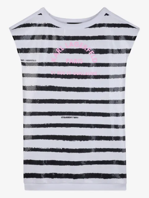 Karl Lagerfeld Kids vestido bordado con lentejuelas