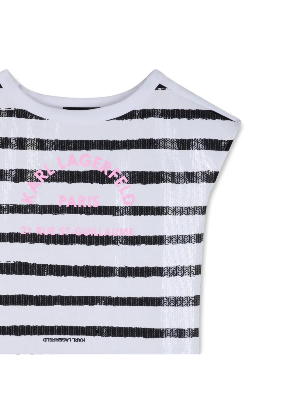 Karl Lagerfeld Kids Jurk met pailletten Wit