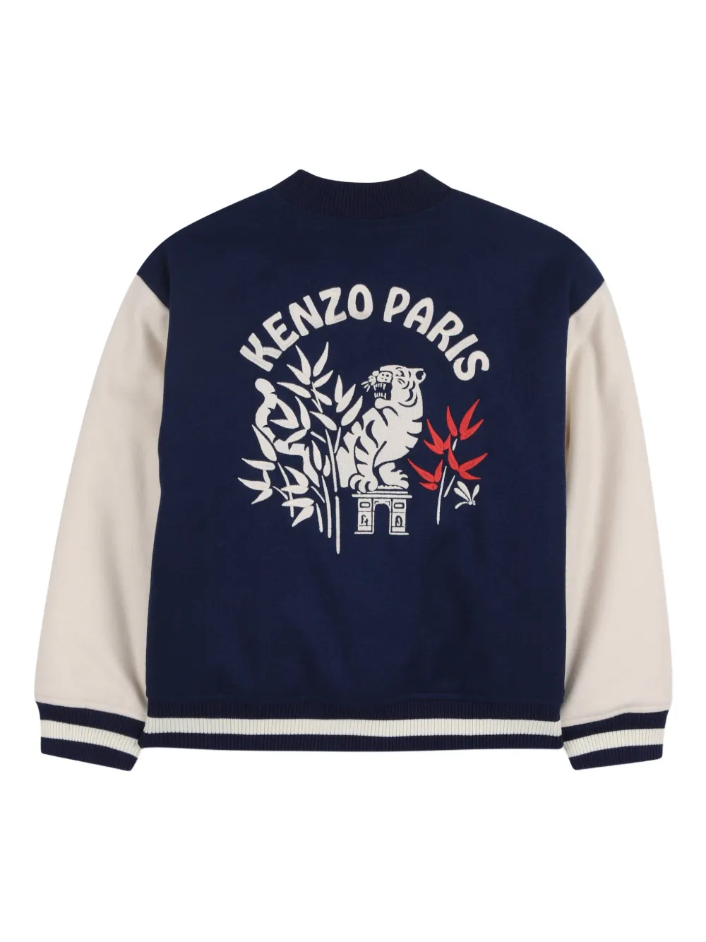  Kenzo Kids Button-fastening Rear-graphic Jacket - Blue 