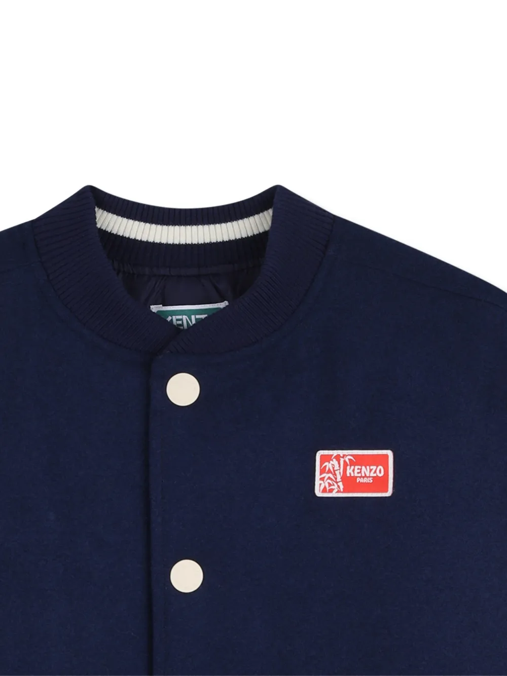  Kenzo Kids Button-fastening Rear-graphic Jacket - Blue 
