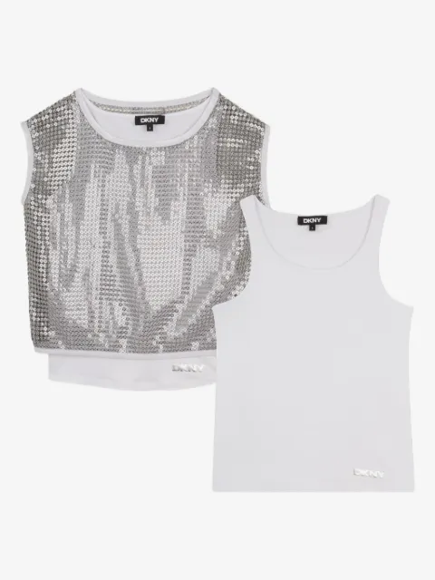 Dkny Kids top con detalles de lentejuelas