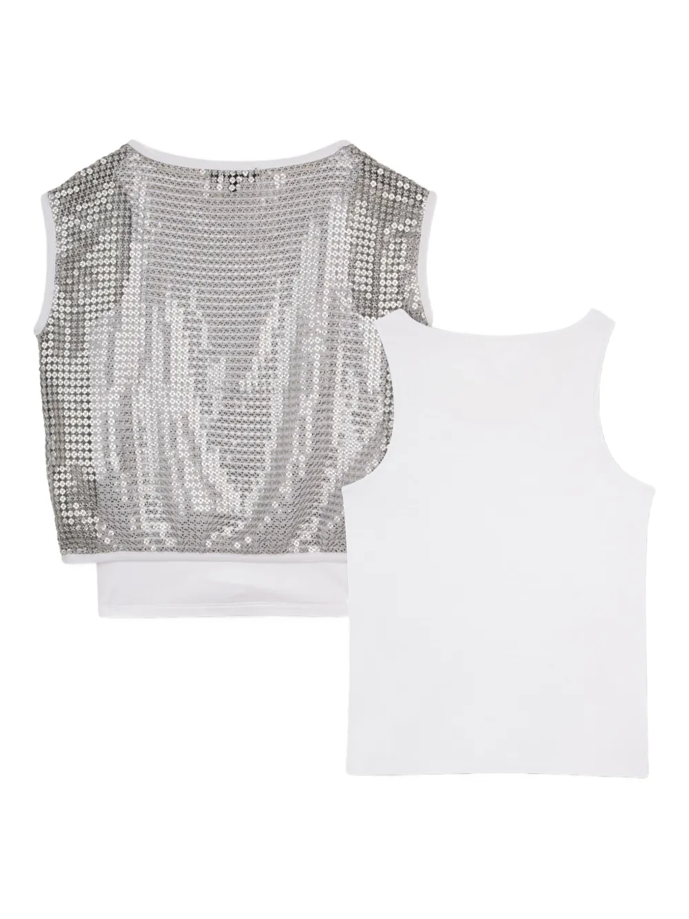  Dkny Kids Sequin-embellished Top - Silver 