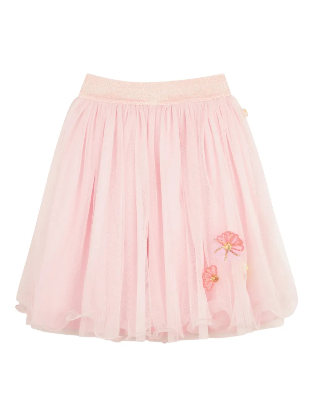 Billieblush Gonna in tulle con decorazione a fiori - Rosa