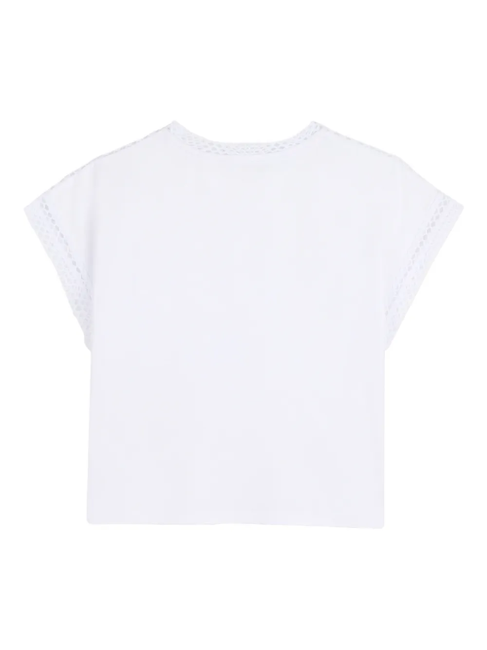 Dkny Kids T-shirt met mesh vlak Wit