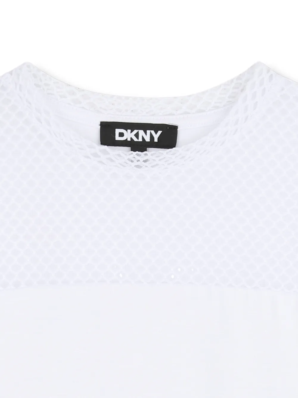 Dkny Kids T-shirt met mesh vlak Wit