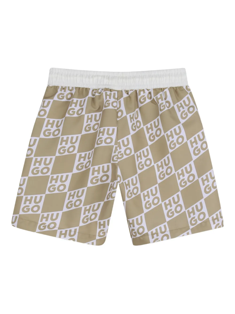 HUGO KIDS Shorts met logo Beige
