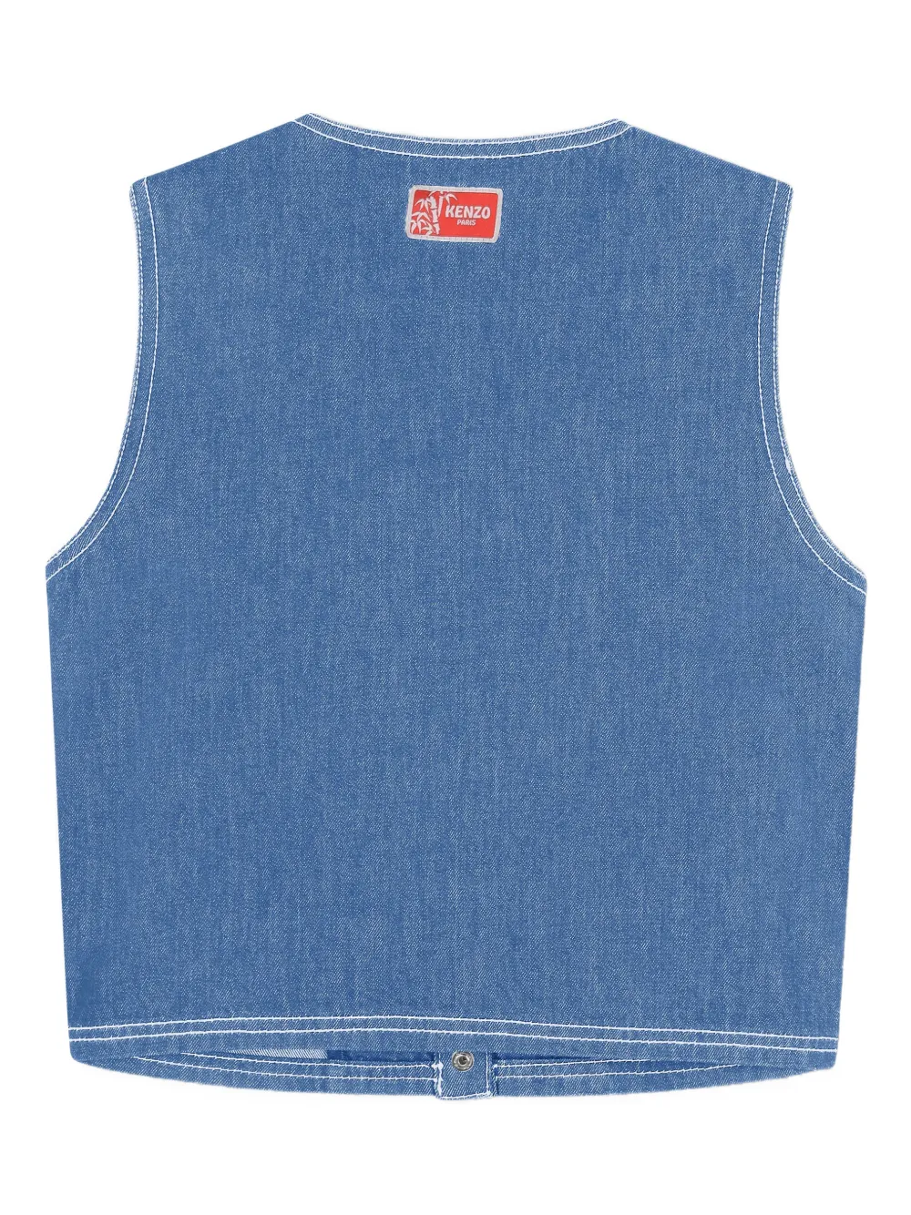 Kenzo Kids Gilet van spijkerstof met stiksel Blauw