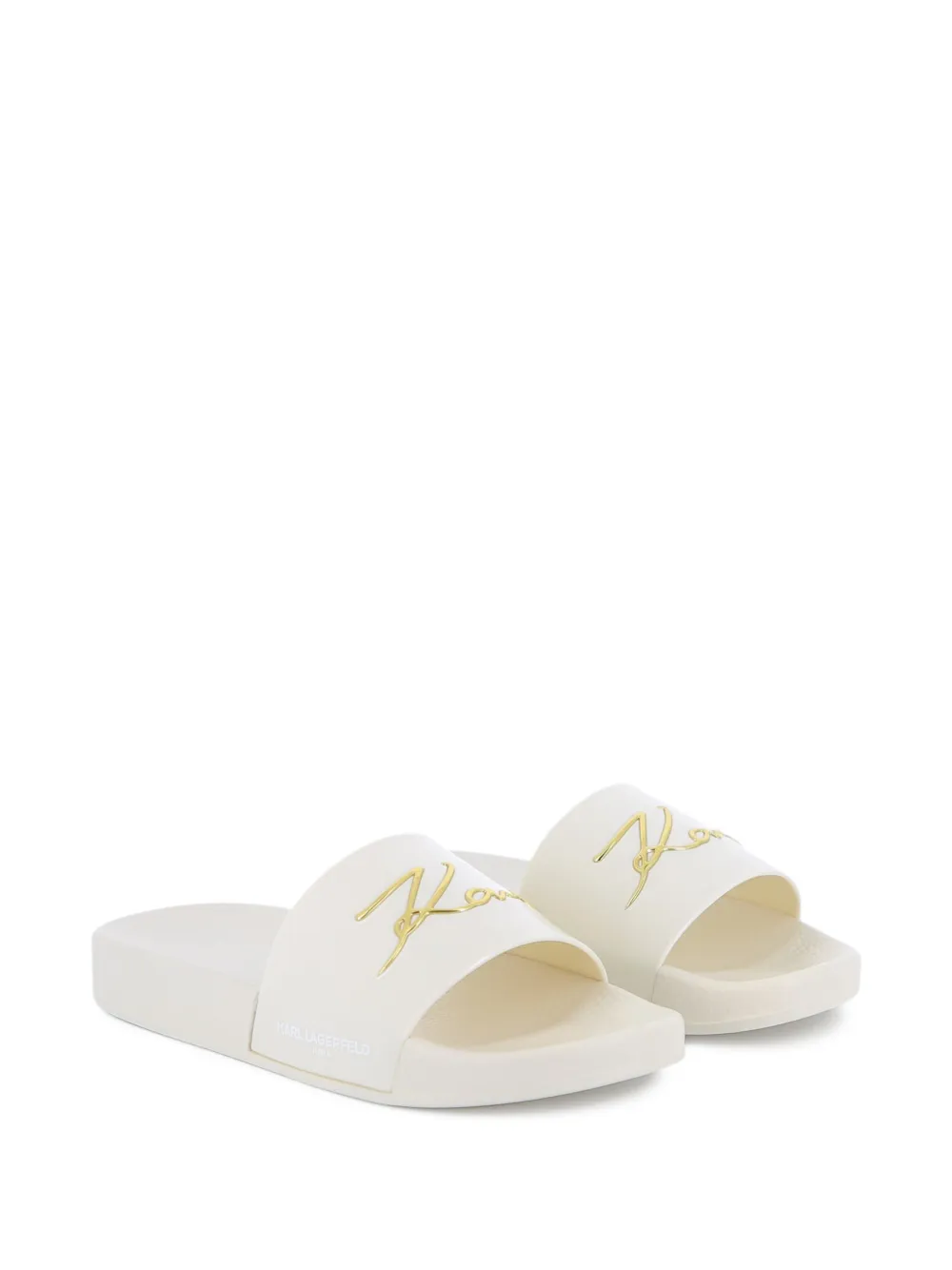 Karl Lagerfeld Kids Sandali slides con logo - Bianco