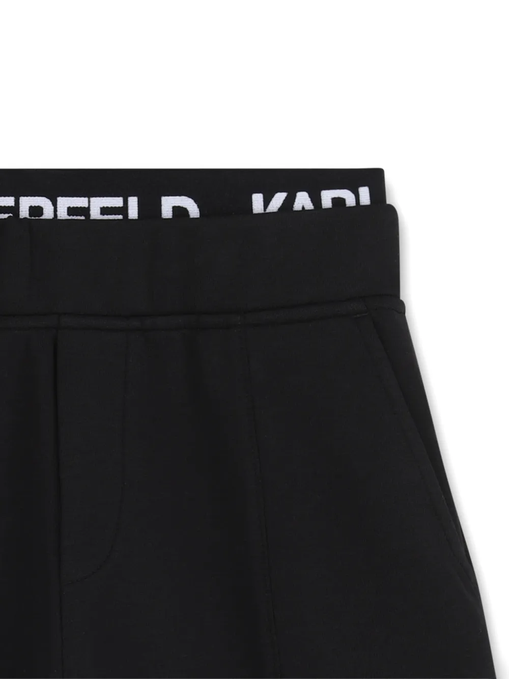 Karl Lagerfeld Kids Cargo shorts met logoband Zwart