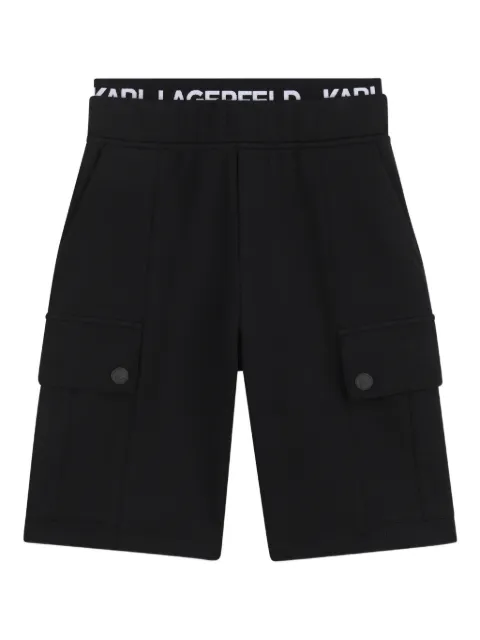 Karl Lagerfeld Kids logo-waistband cargo shorts