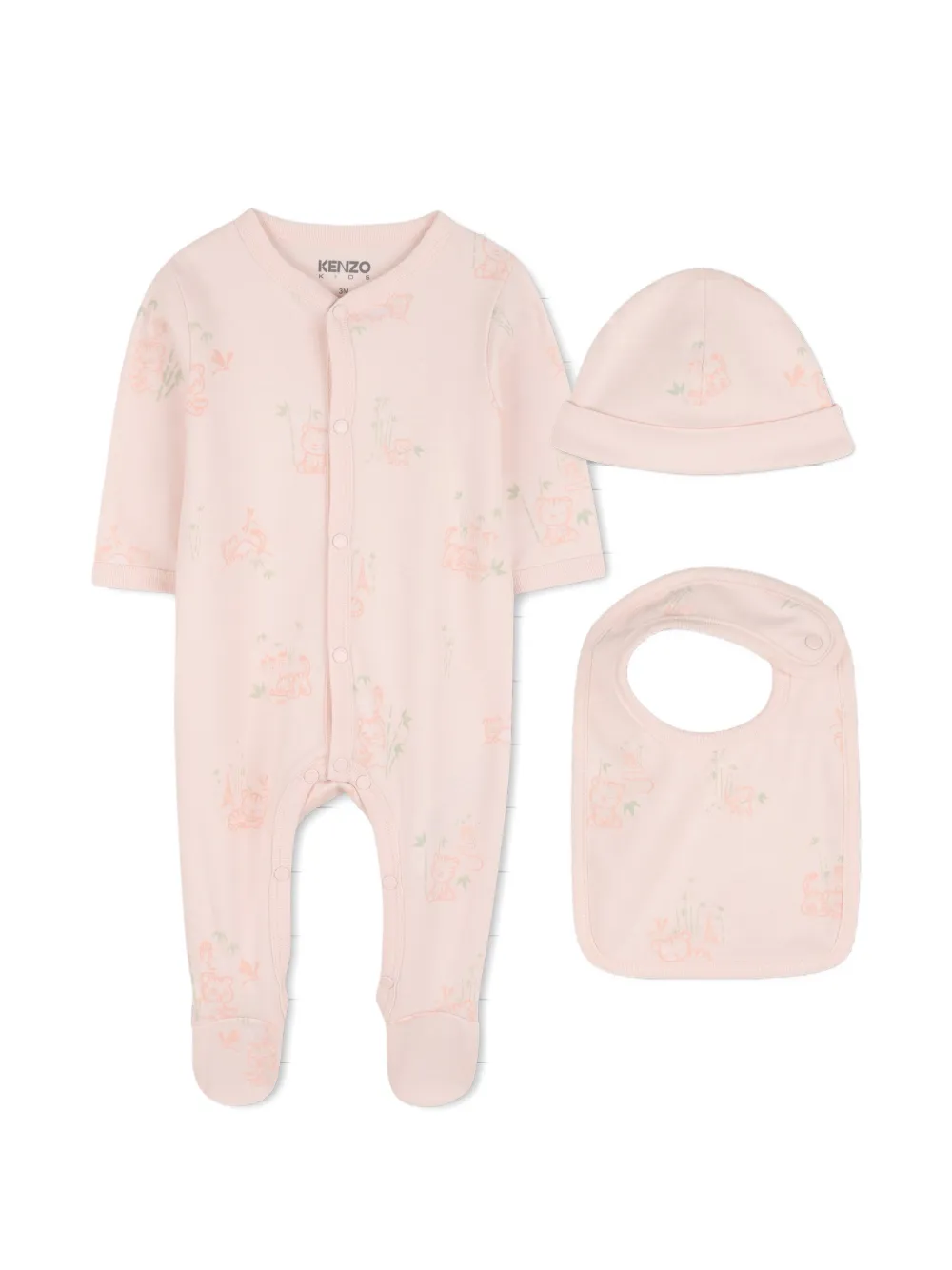 Kenzo Kids printed babygrow set - Rosa
