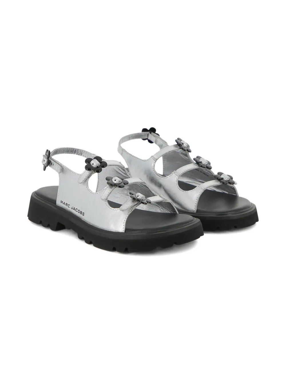 Marc Jacobs Kids Sandalen verfraaid met bloem Zilver