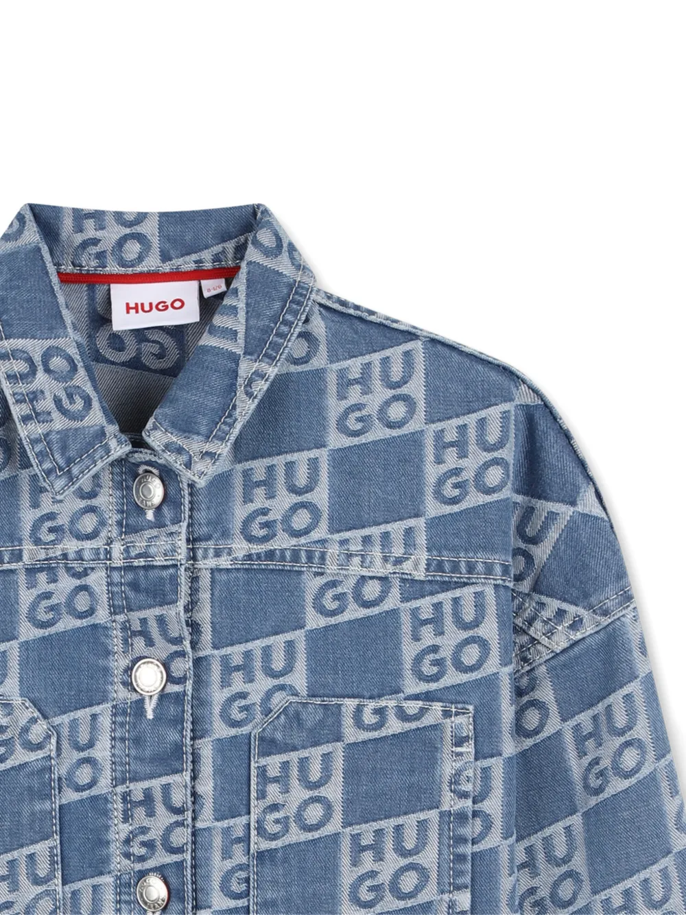  Hugo Kids Logo-patterned Jacket - Blue 
