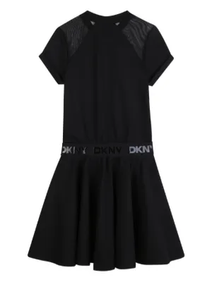 Robe Fille DKNY En Coton Satiné à Volants Taille 4T - Occasion Très Bon état