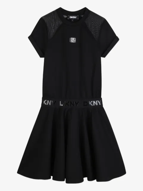 Dkny Kids mesh-panel A-line dress