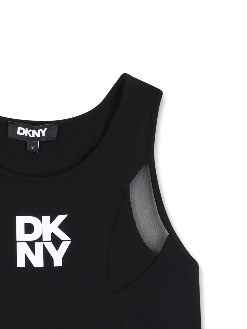 Dkny Kids Tanktop met mesh vlak Zwart
