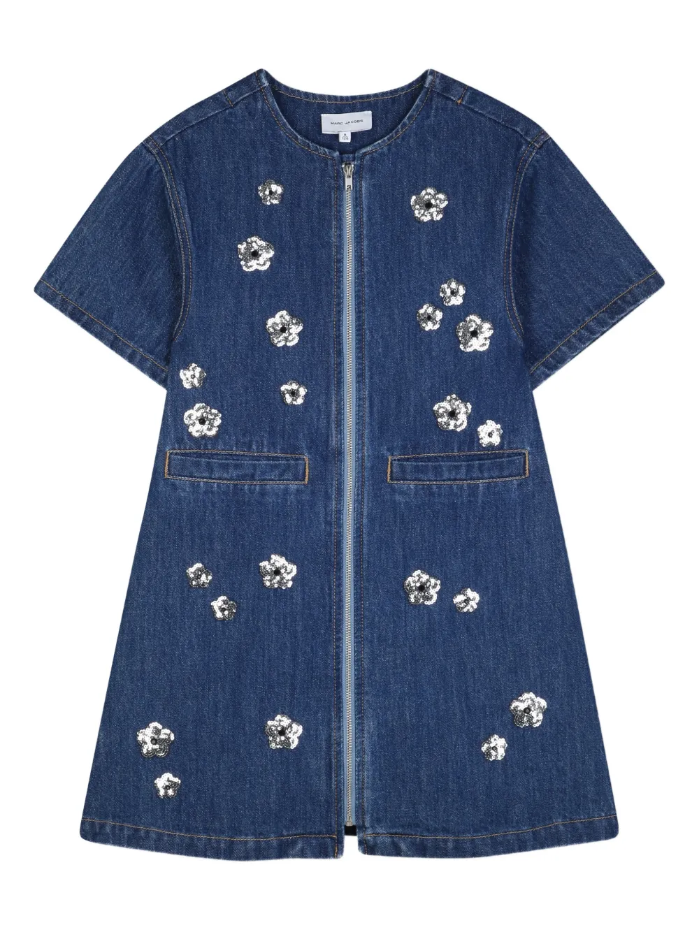 Marc Jacobs Kids floral-print zip-fastening dress - Blue