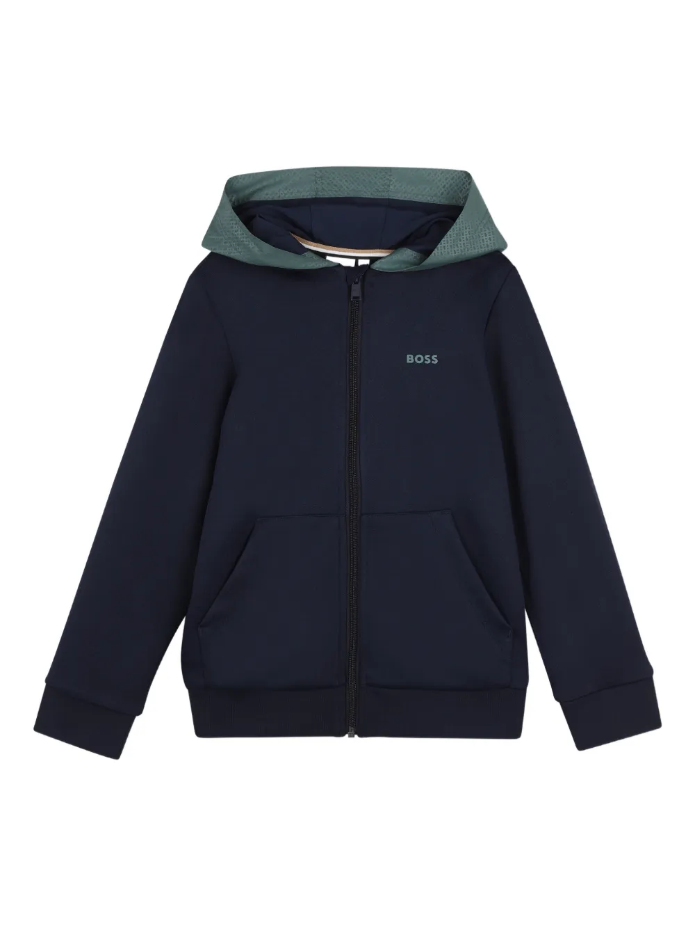 BOSS Kidswear Felpa con cappuccio e zip - Blu