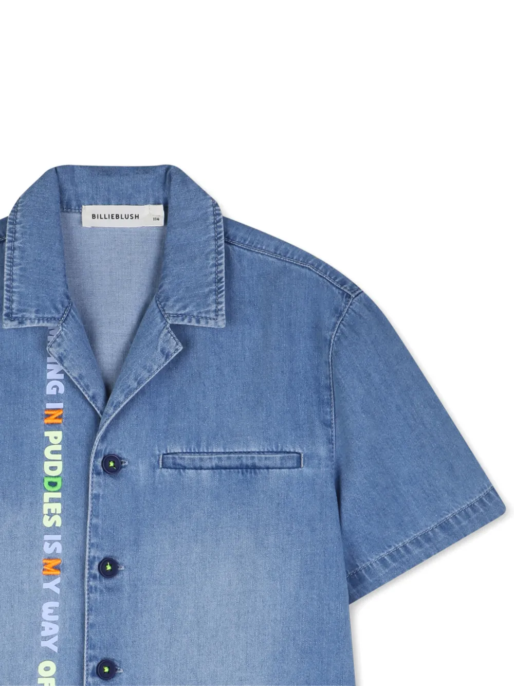 Billieblush Shirt met korte mouwen en knopen Blauw