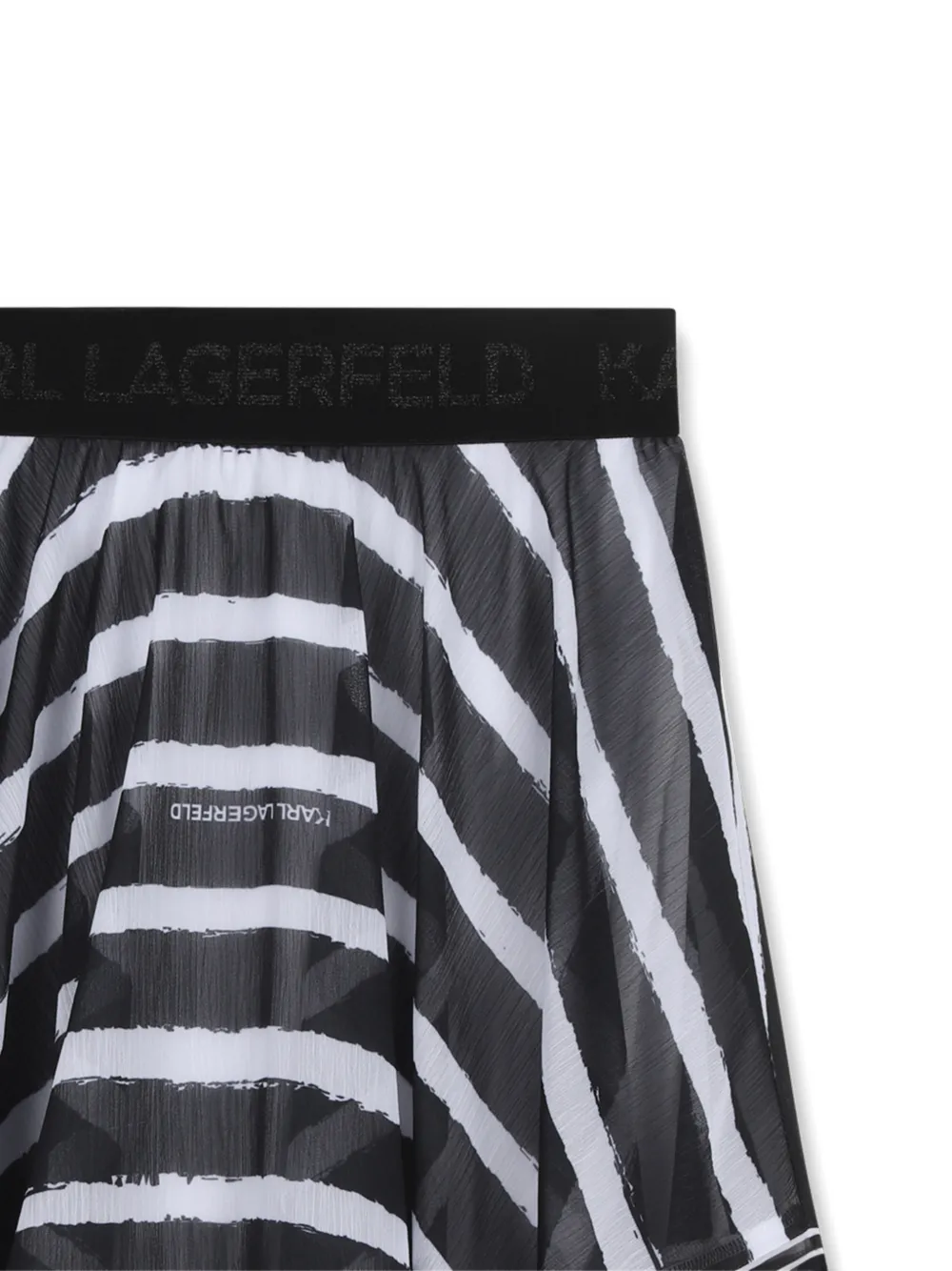 Karl Lagerfeld Kids Asymmetrische rok met strepen Zwart