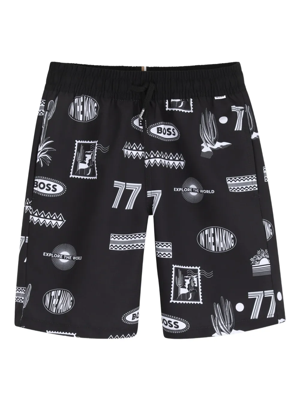 BOSS Kidswear Costume da bagno con vita elasticizzata - Nero