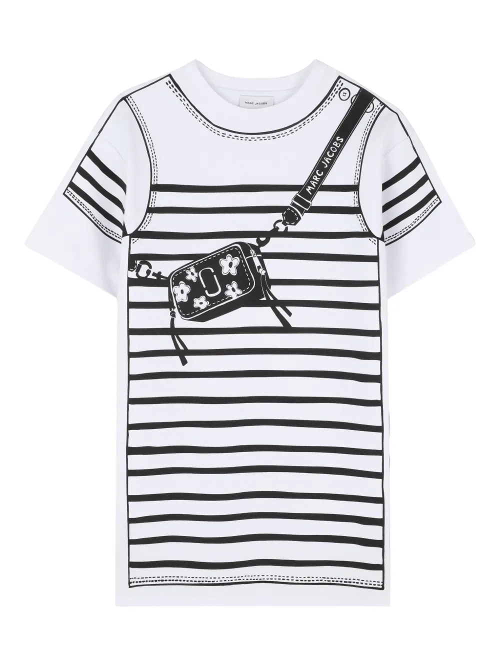 Marc Jacobs Kids Abito a righe - Bianco