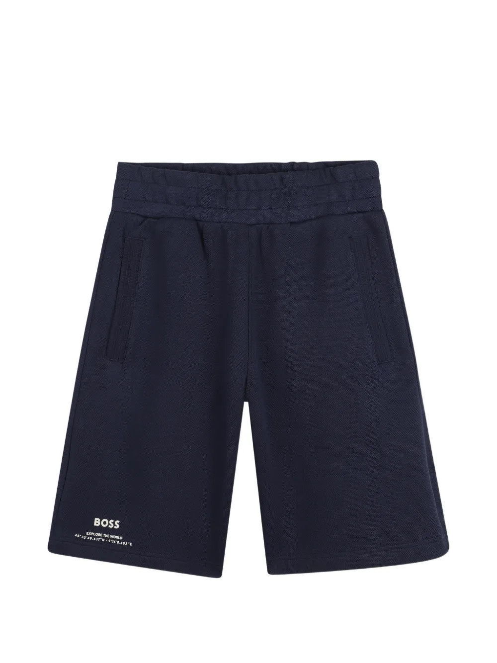 BOSS Kidswear Bermuda con logo - Blu