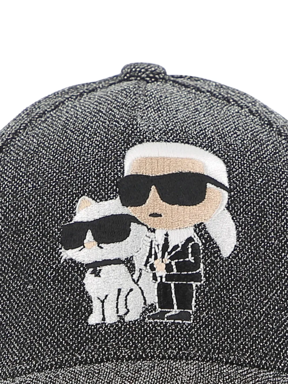 Karl Lagerfeld Kids Honkbalpet met borduurwerk Grijs