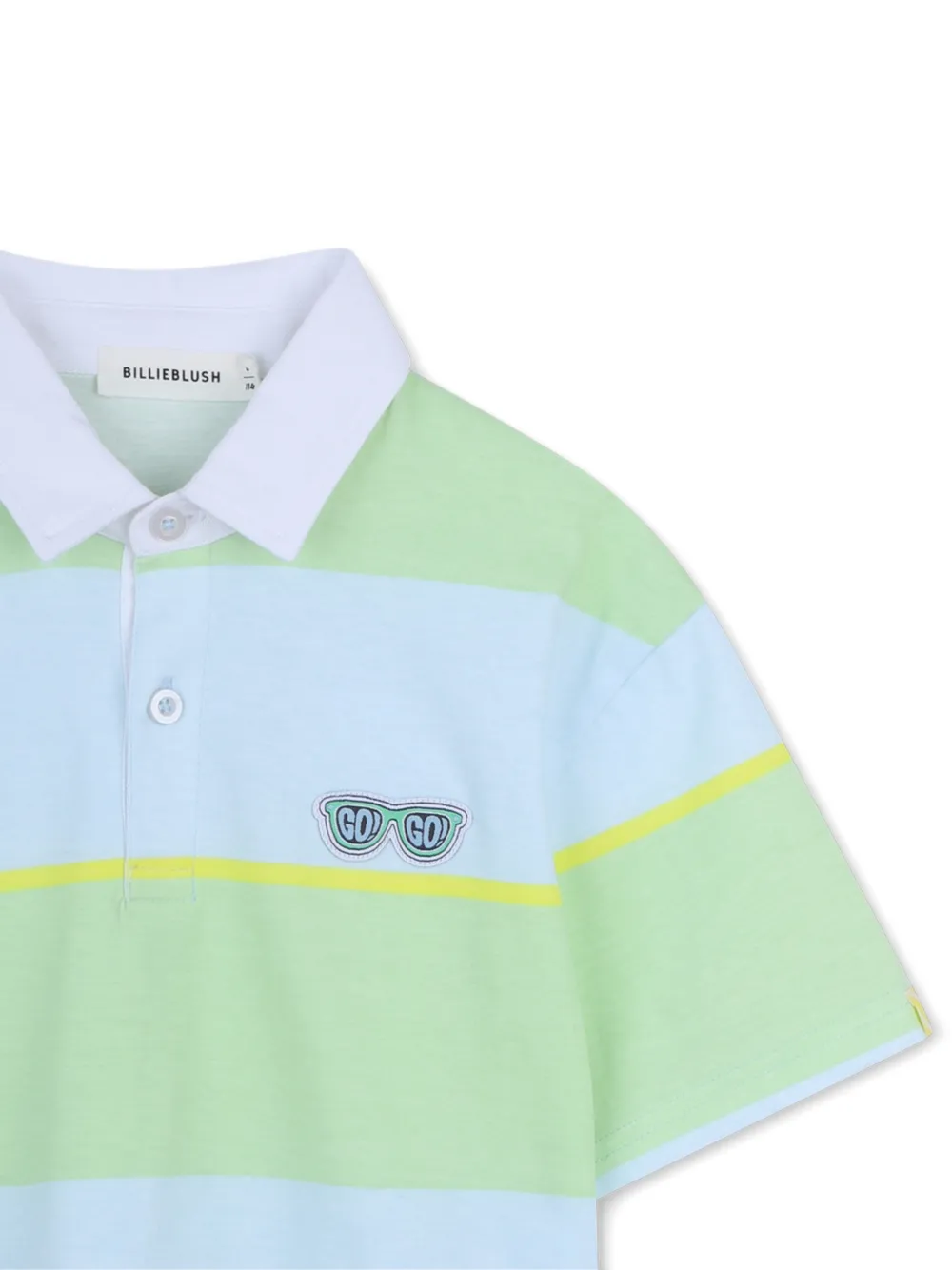  Billieblush Striped Short-sleeved Polo Shirt - Green 