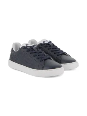 MM6 Maison Margiela Kids スエードレザースニーカー | ブラック
