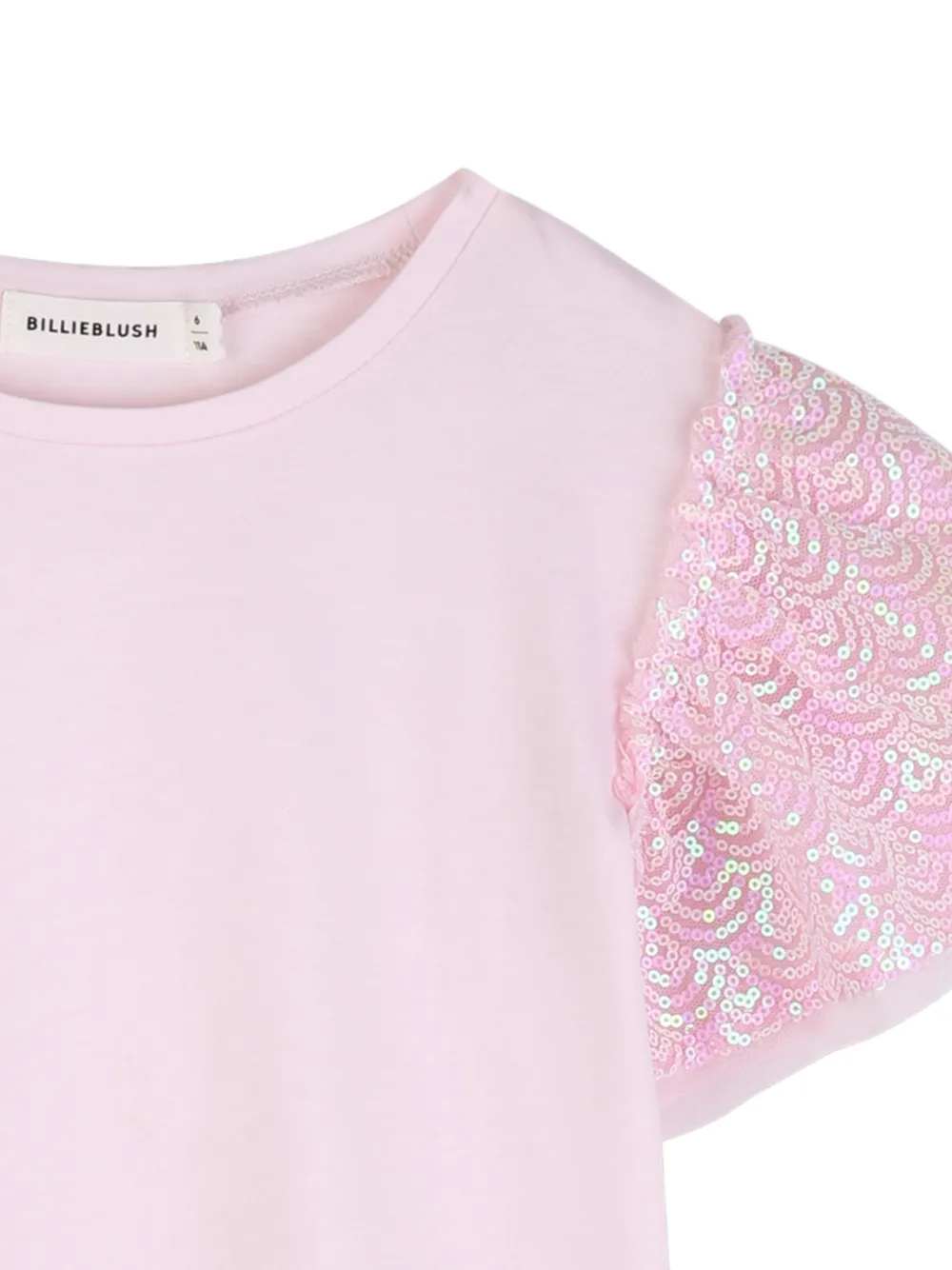 Sequin-Sleeve T-Shirt