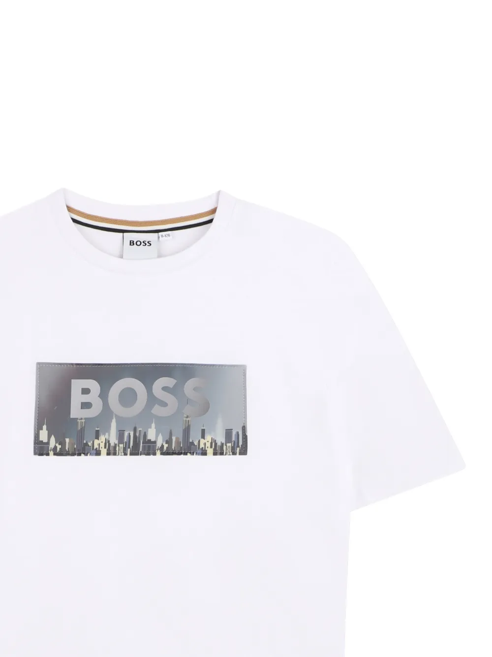 BOSS Kidswear T-shirt met stadprint Wit