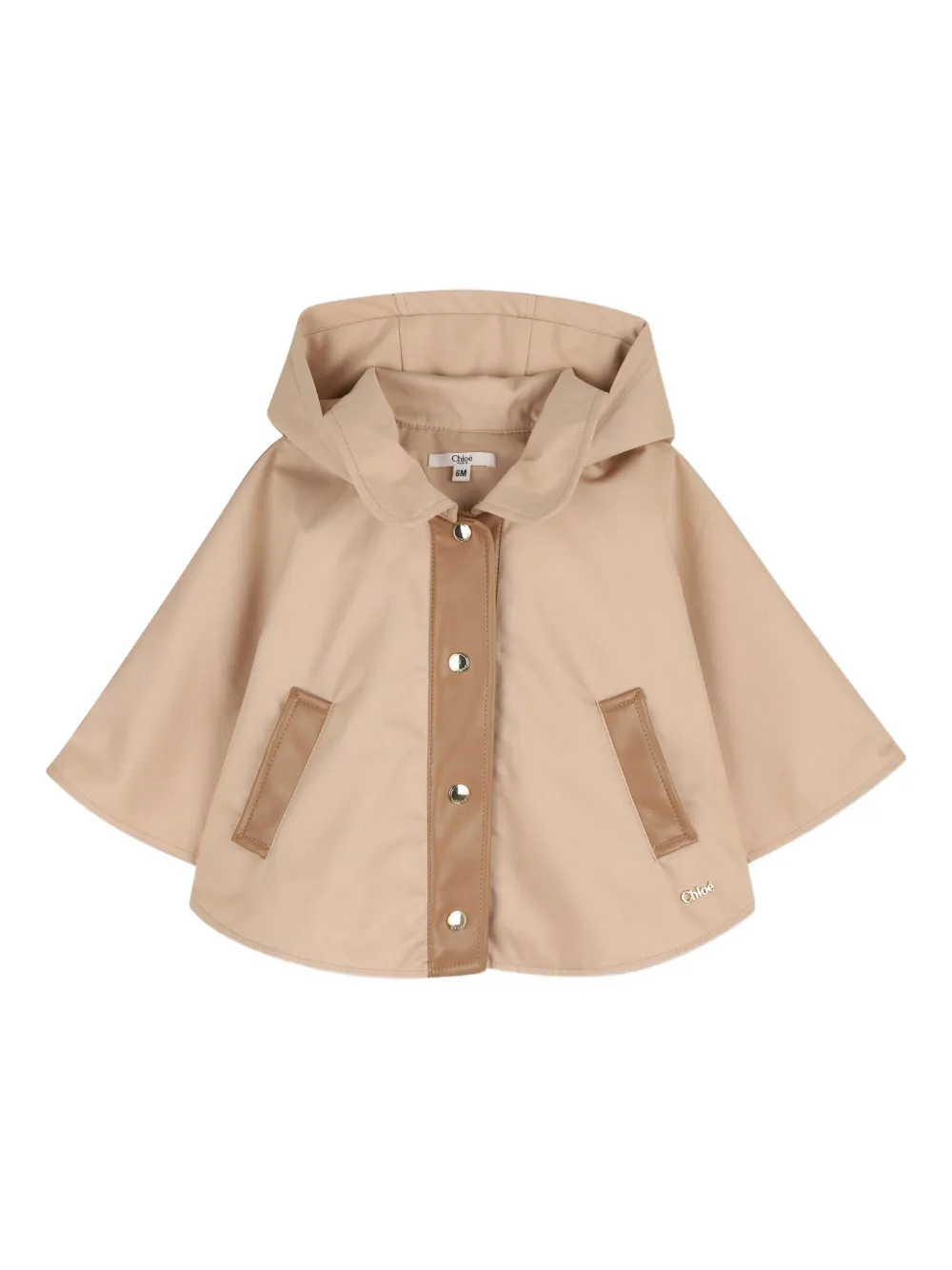 Chloé Kids Trenchcoat mit Kapuze - Nude