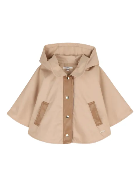 Chloé Kids hooded short trench coat