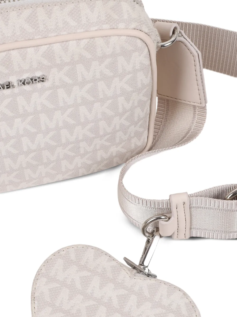 Michael Kors Kids Schoudertas met monogram-print Beige