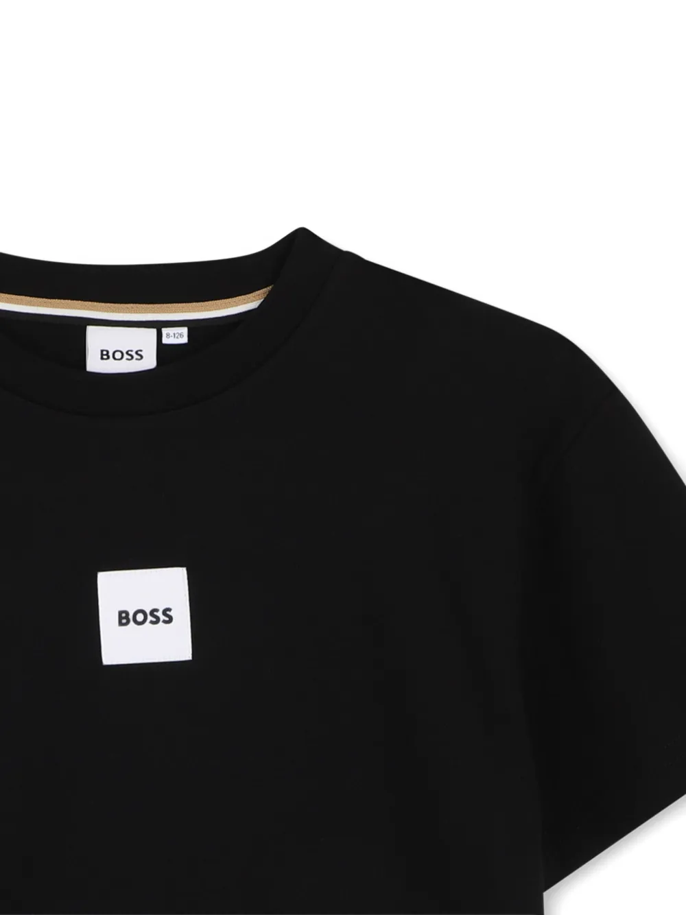 BOSS Kidswear T-shirt met korte mouwen en logodetail Zwart
