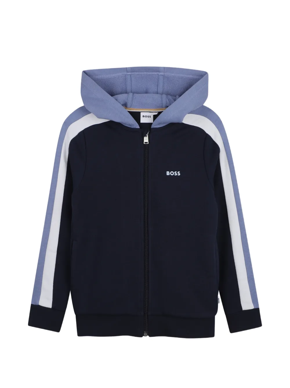 BOSS Kidswear Twee trainingspakken met capuchon en streepdetail Blauw
