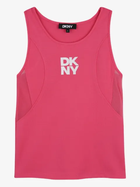 Dkny Kids camiseta con espalda nadador y logo estampado
