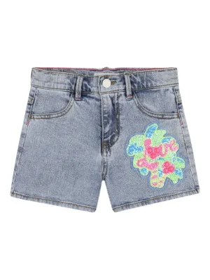TINY COTTONS デニムショートパンツ 2y Tiny Cottons プリント デニムショートパンツ | イエロー | FARFETCH JP