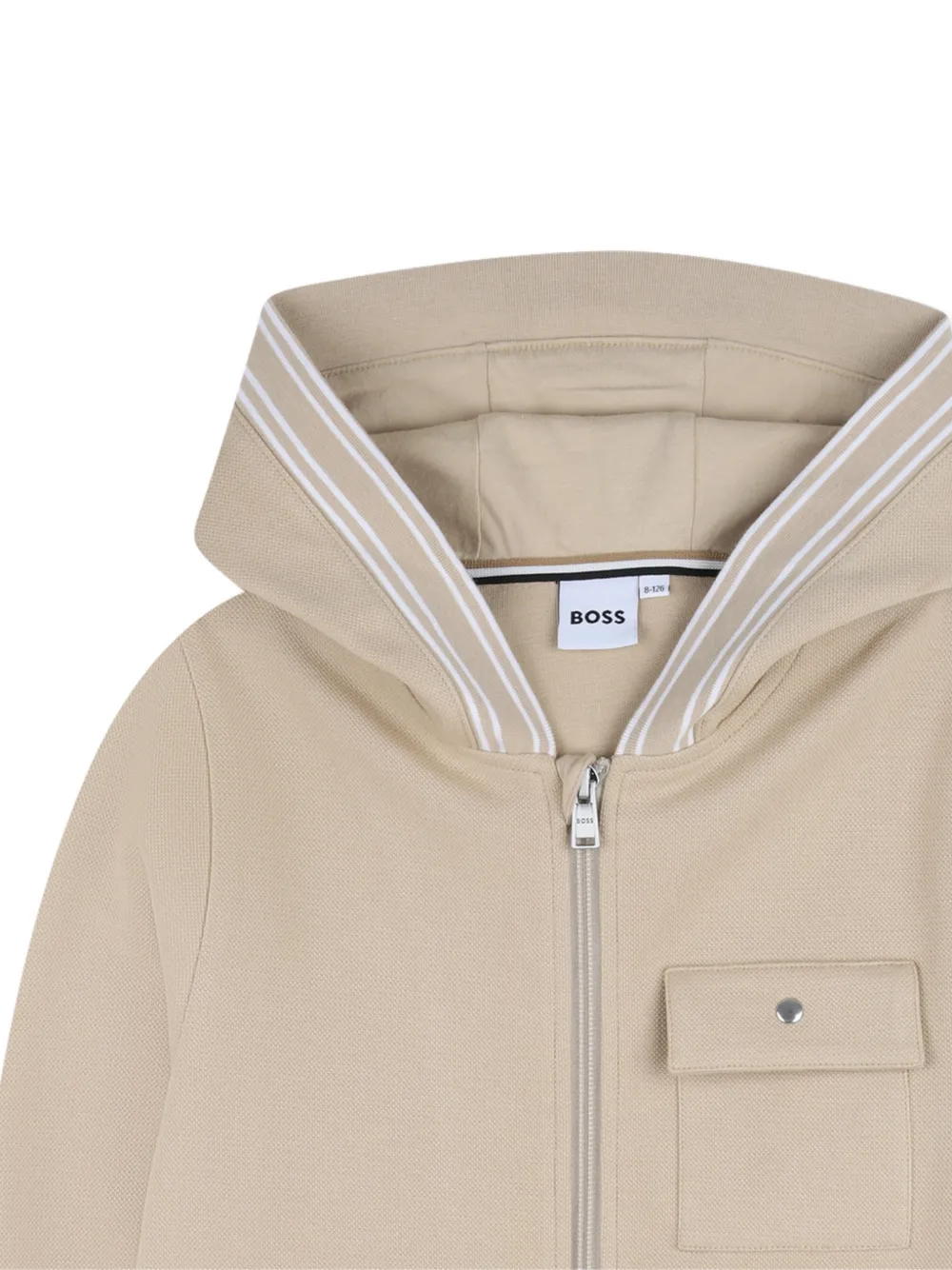  Boss Kidswear Zip Hoodie - Neutrals 