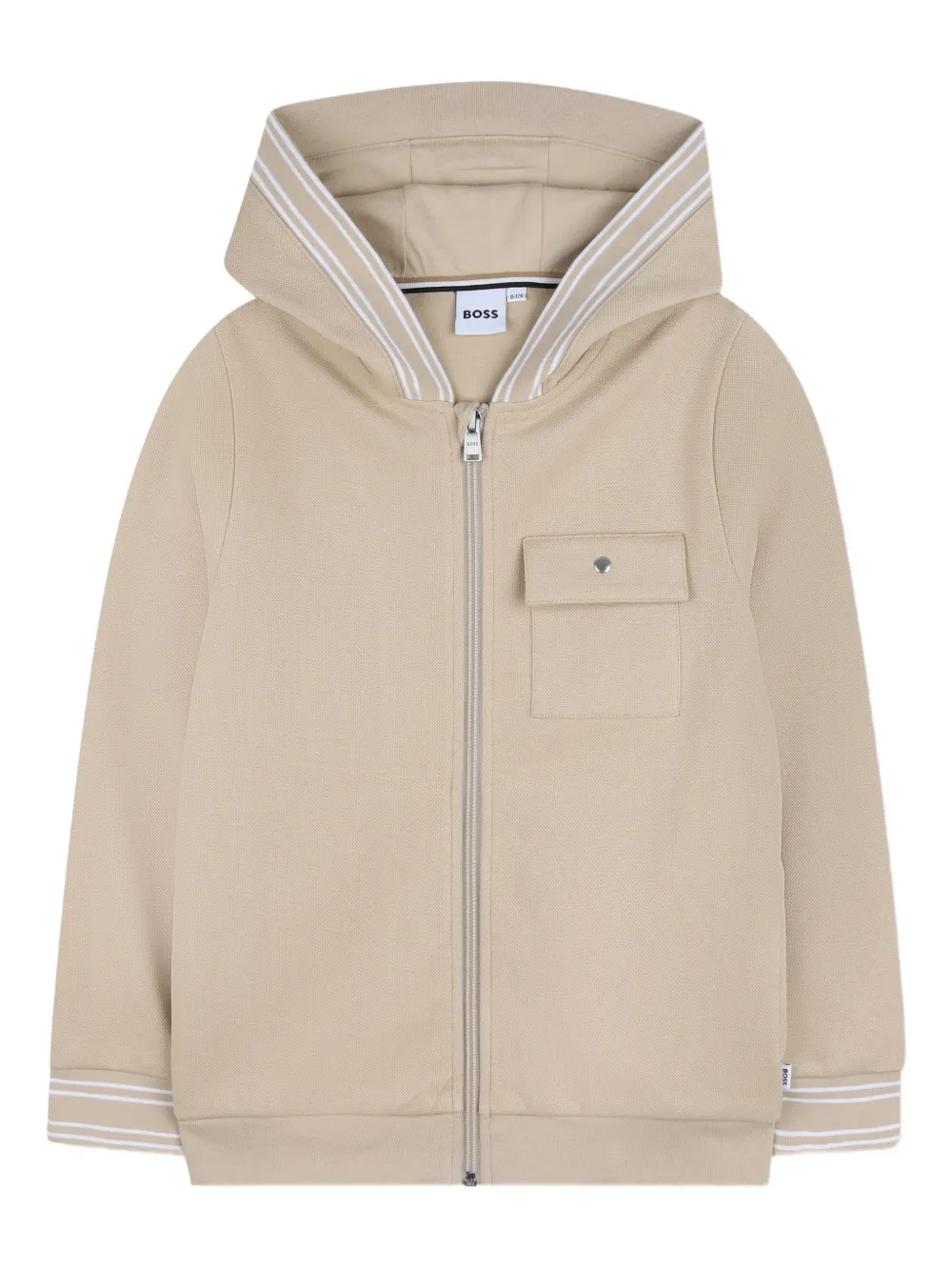 BOSS Kidswear Felpa con cappuccio e zip - Toni neutri