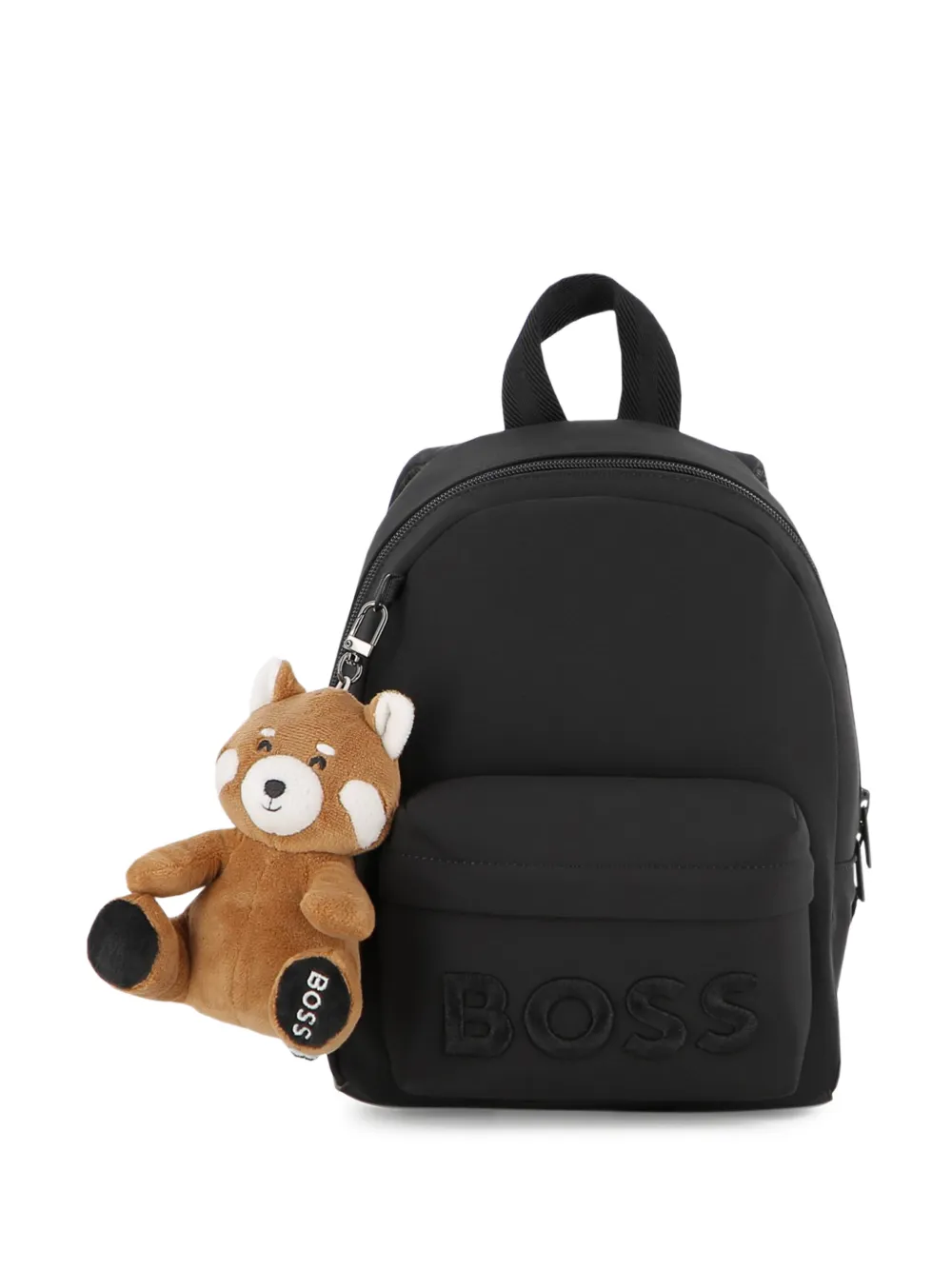 BOSS Kidswear embossed plush backpack - Schwarz