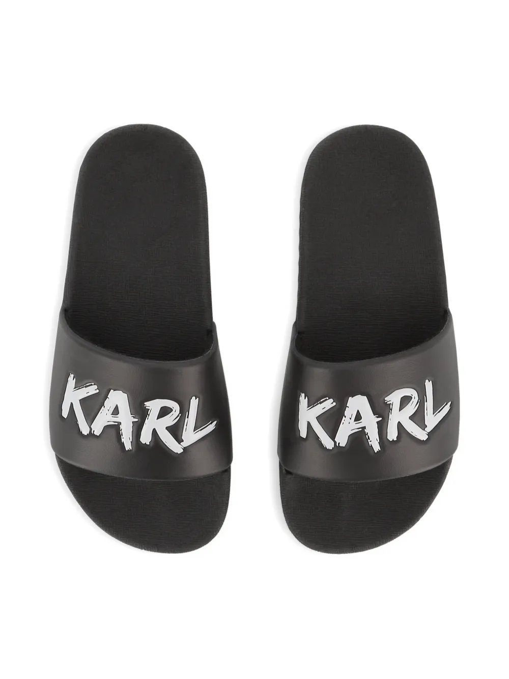 Karl Lagerfeld Kids Slippers met logo Zwart